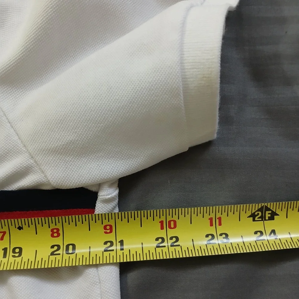 Gucci Polo Shirt Mens XL White NY Yankees Web Stripe Logo Applique 543694